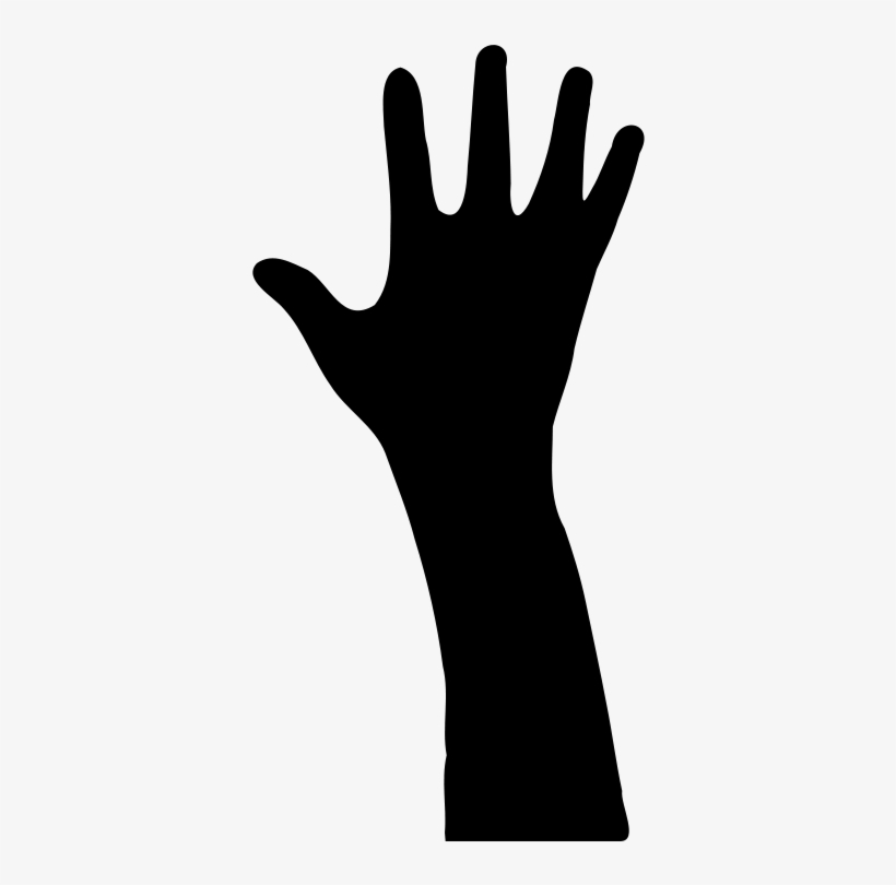 All Photo Png Clipart - Raised Hand Silhouette, transparent png download