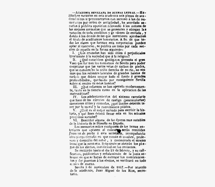 Academia Sevillana De Buenas Letras - Letras De Periodico Png, transparent png download