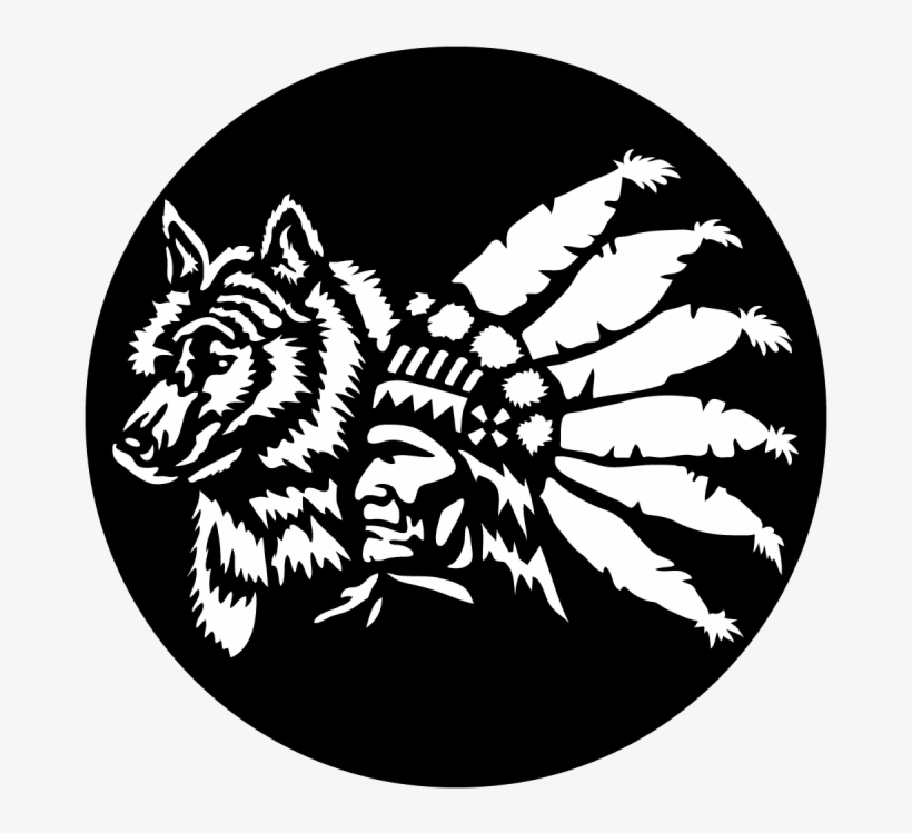 Indian With Wolf - Apollo Indian With Wolf Steel Gobo Ms-7051, transparent png download