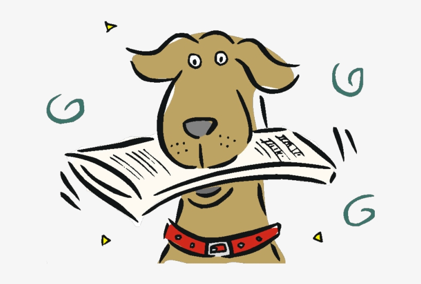 Journalist Clipart Periodico - Dog With Newspaper In Mouth, transparent png download