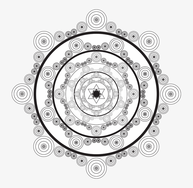 Chakra Healing Crystals - Mandala Silver Png, transparent png download