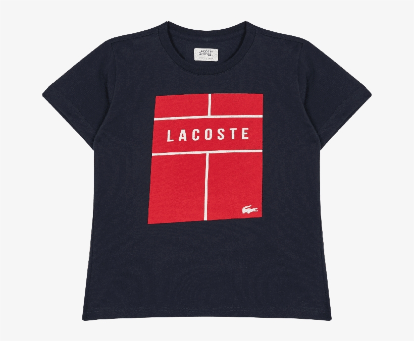 Lacoste Grid Box Logo T Shirt, transparent png download