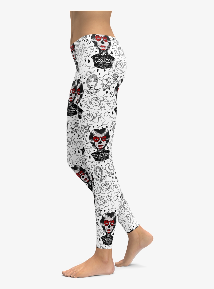 Elope Sugar Skull Costume Leggings One, transparent png download