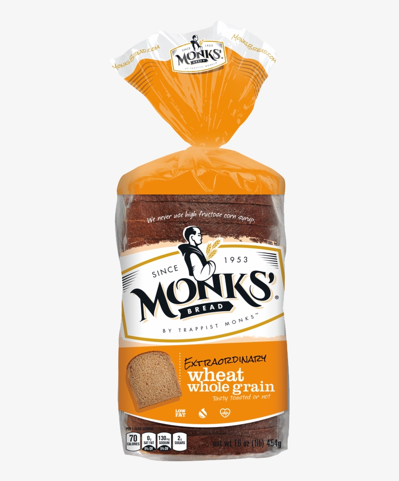 Monks' Homestyle Whole Wheat Bread - Genesee Abbey Monks' Fruit & Nut Bars Variety Pack, transparent png download