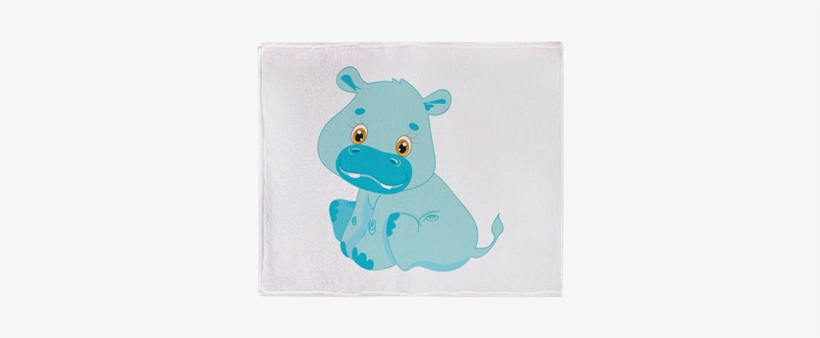 Baby Hippo Throw Blanket Baby Hippo, Kid Birthdays, - Christmas Day, transparent png download