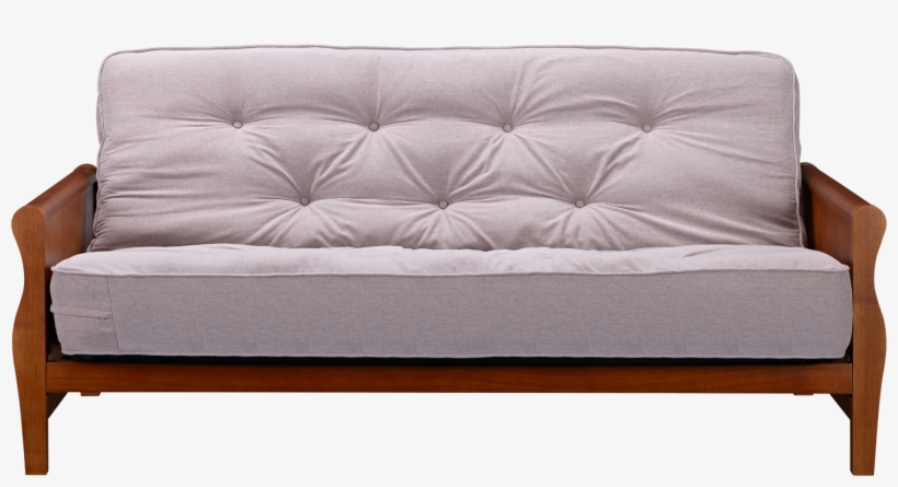Better Home And Gardens Wood Arm Futon With Coil Mattress - Wood Arm Futon With 8 Coil Mattress Converts To A Comfortable, transparent png download