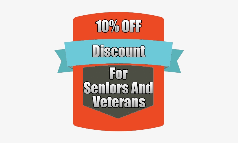 10 Percent Off Discount For Seniors And Veterans - Teide, transparent png download
