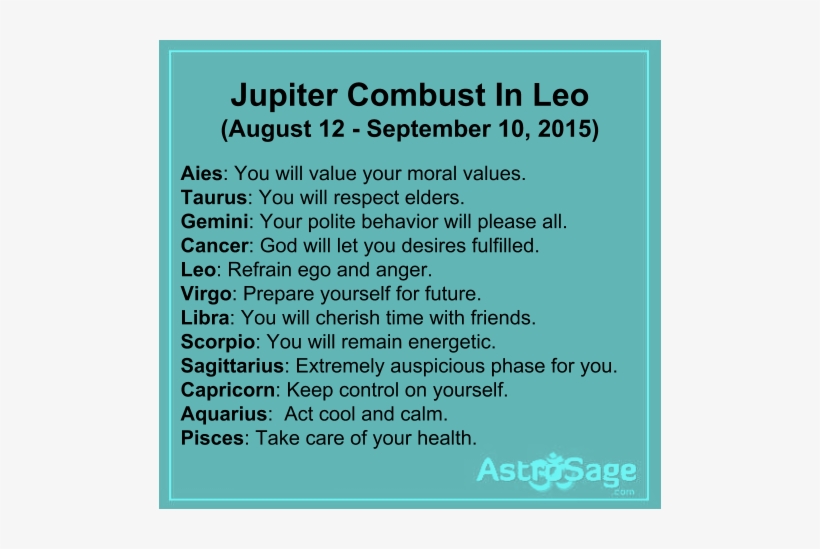 Jupiter Combust In Leo Horoscope Predictions Are Here - Cnbc Tv18, transparent png download