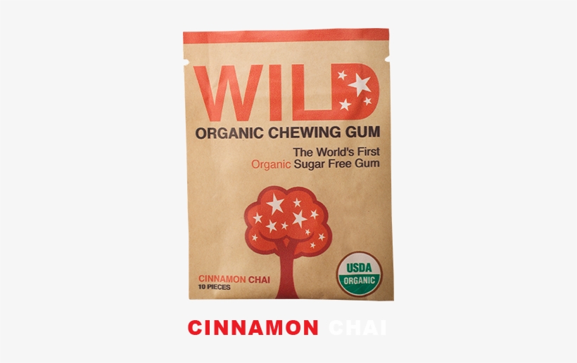 Cinnamon Chai Wild Organic Chewing Gum - Organic Bubble Gum, transparent png download