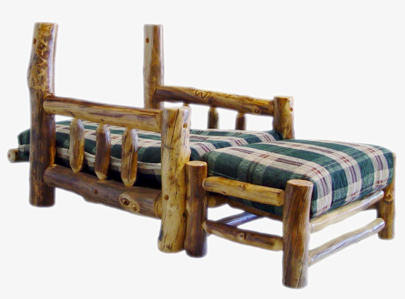 Rustic Aspen Log Chair Futon - Log Furniture, transparent png download