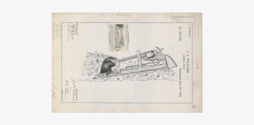 Drawing Of An Animal Trap By J - Giclee Print: Animal Trap, 1882 By Dan Sproul At Art.com:, transparent png download