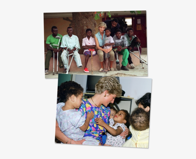 Princess Diana Sits With Children Injured By Mines - Toddler, transparent png download