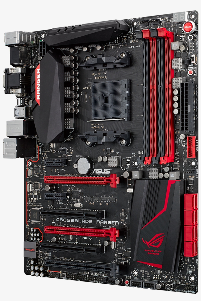 Asus Rog Crossblade Ranger Gaming Motherboard - Asus Crossblade Ranger Atx Motherboard - Amd A88x Chipset, transparent png download