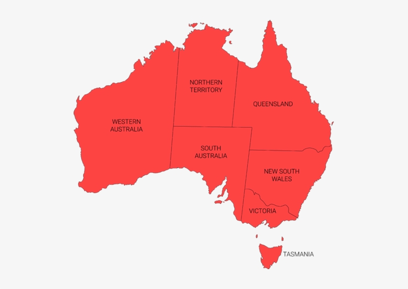 Australia Map - Vector - Hard Rejected - Map Of Australia, transparent png download
