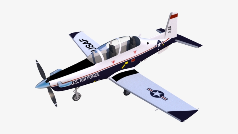 Render - Beechcraft T 6a 3d Model, transparent png download