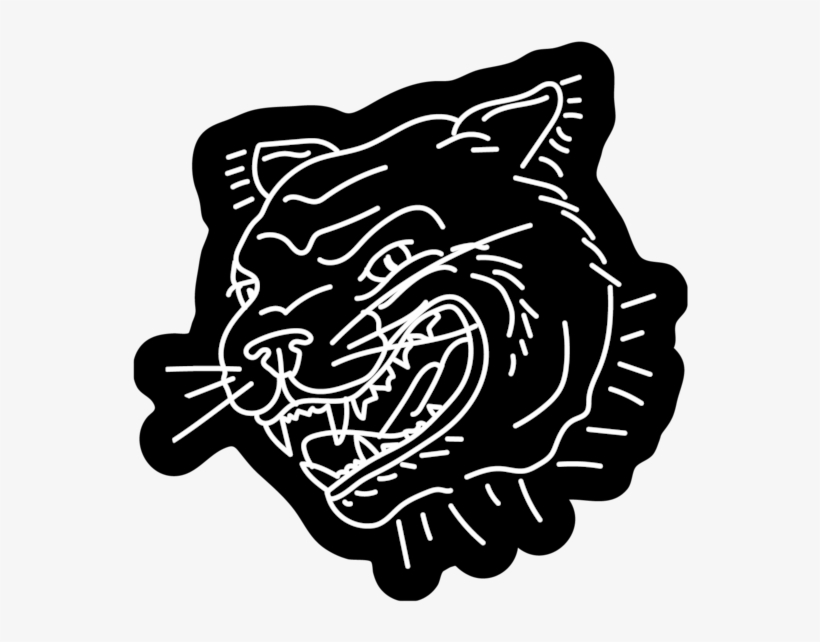 Panther Head Enamel Pin - Head Enamel Pin, transparent png download