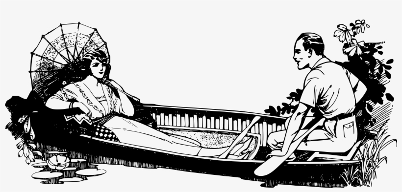This Free Icons Png Design Of Couple In A Boat, transparent png download