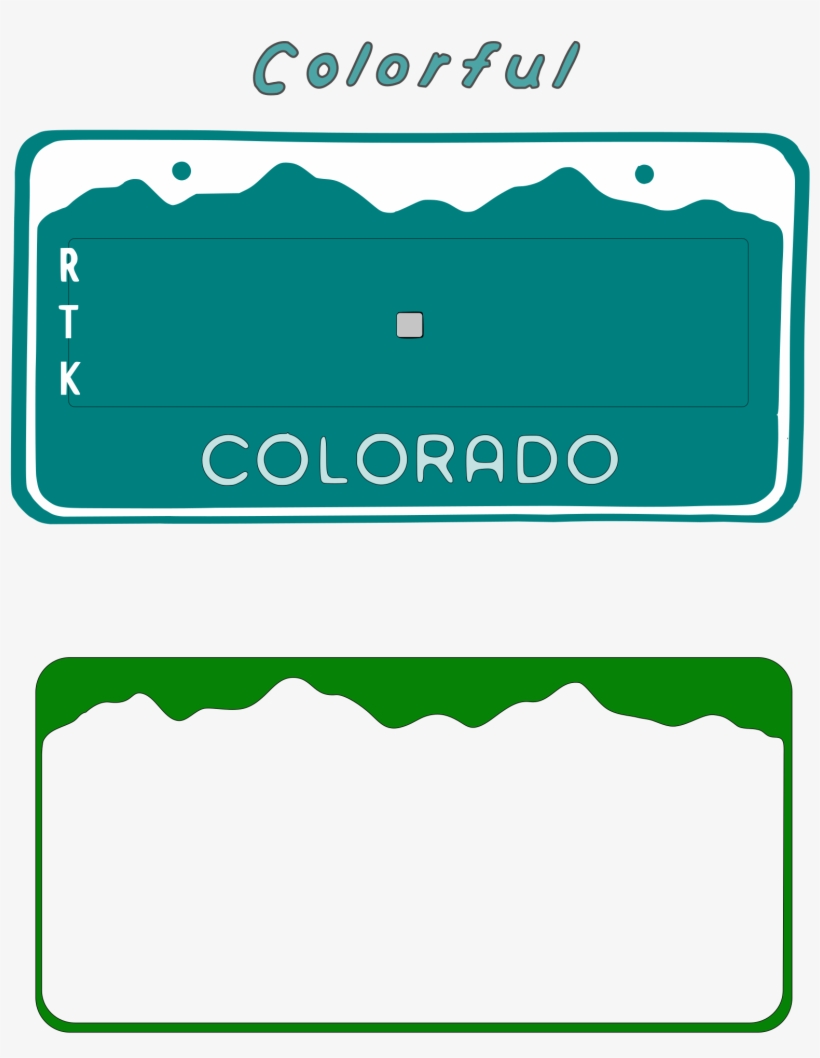 Big Image Colorado License Plate Clipart Transparent Png 1697x2400 Free Download On Nicepng