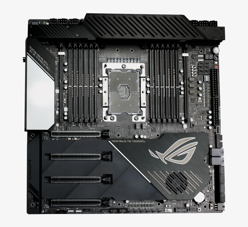 The Socket Of The Rog Dominus Extreme Is Flanked By - Asus Rog Dominus Extreme, transparent png download