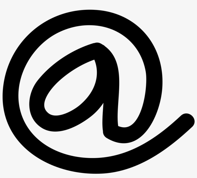 Arroba Hand Drawn Symbol Comments - Arroba Vector, transparent png download