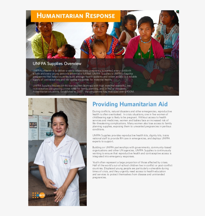 Unfpa Supplies - Brochure, transparent png download