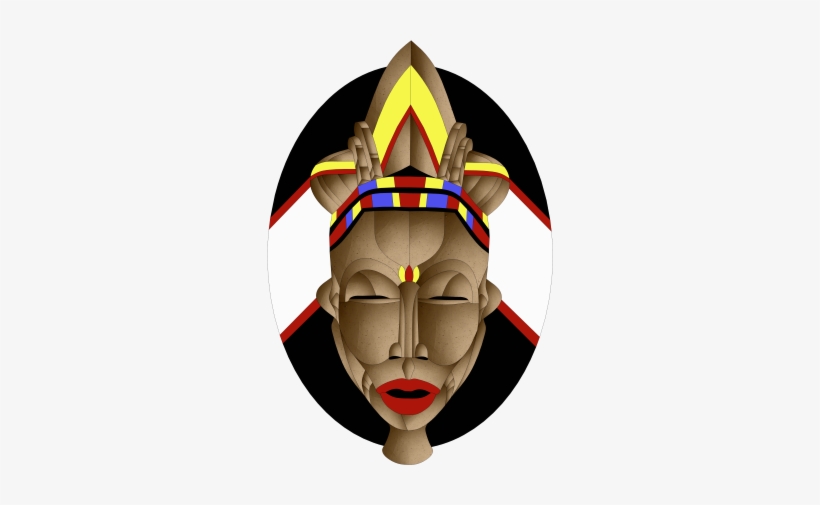 African Mask - " - Stained Glass, transparent png download