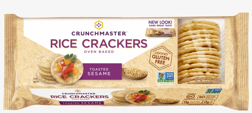 Toasted Sesame Ingredients - Crunchmaster Rice Crackers, transparent png download