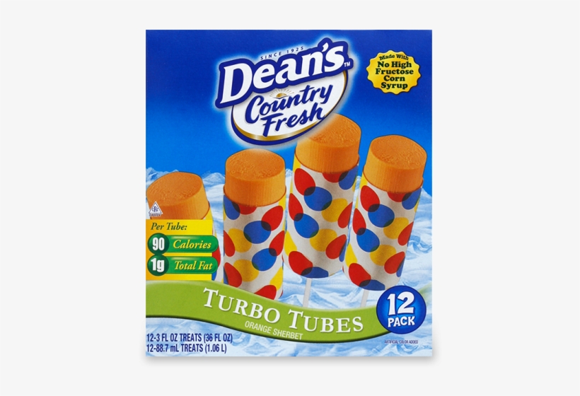 Dean's Country Fresh Orange Turbo Tubes - Deans Country Fresh Variety Pack, Premium Novelty,, transparent png download