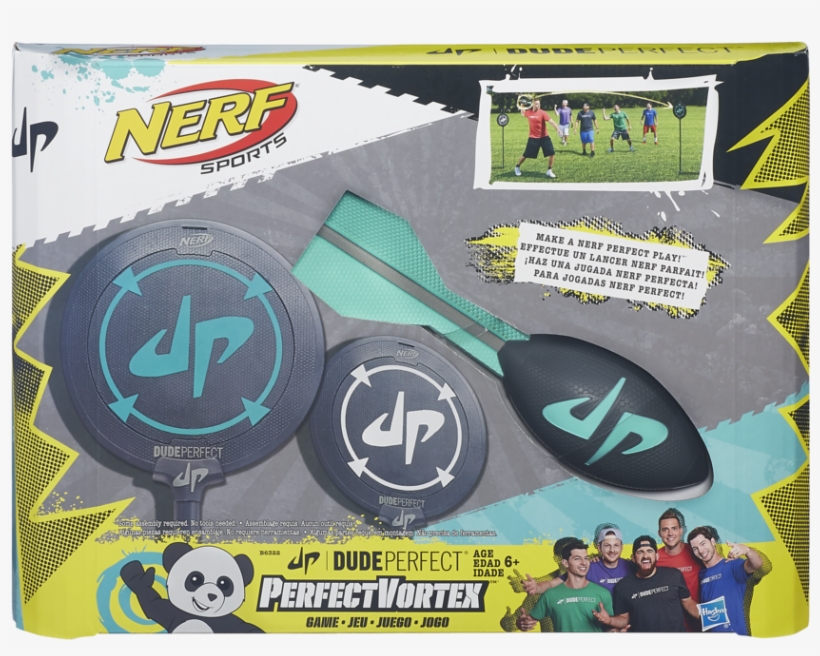 B6322as00 630509417865 Pkg 16 Medium 72dpi - Dude Perfect Nerf Vortex, transparent png download