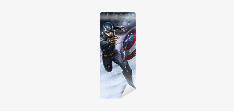 Mural De Parede Disney Os Vingadores - Fotobehang Marvel, Capitain America | Grijs | 91x211cm, transparent png download