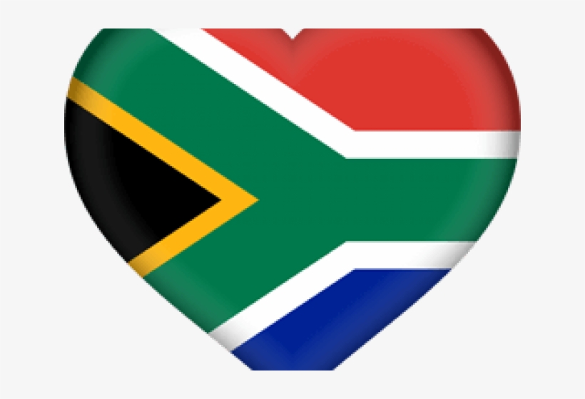 South Africa Flag Clipart Png - Flag Heart South Africa, transparent png download