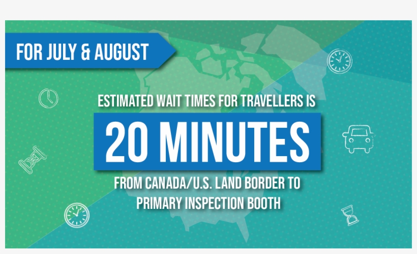 Check Current Local Border Wait Times Before Heading - Graphic Design, transparent png download