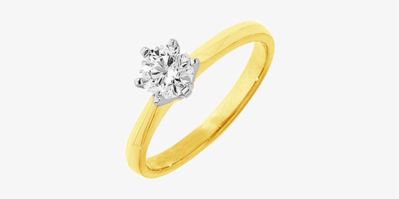 40ct Round Brilliant Solitaire Engagement Ring - Engagement Ring, transparent png download