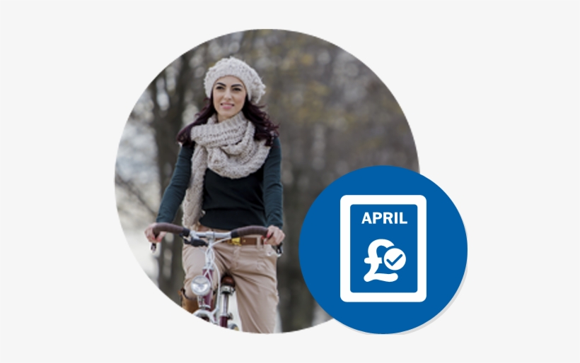 Woman On Bike With 'clearing Your Balance' Icon - Cycling, transparent png download