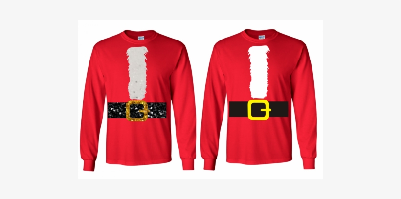 Santa Beard And Belt Shirt Red Long Sleeved T-shirt - Birthday Gifts For The Friends Zodiac Cancer, transparent png download