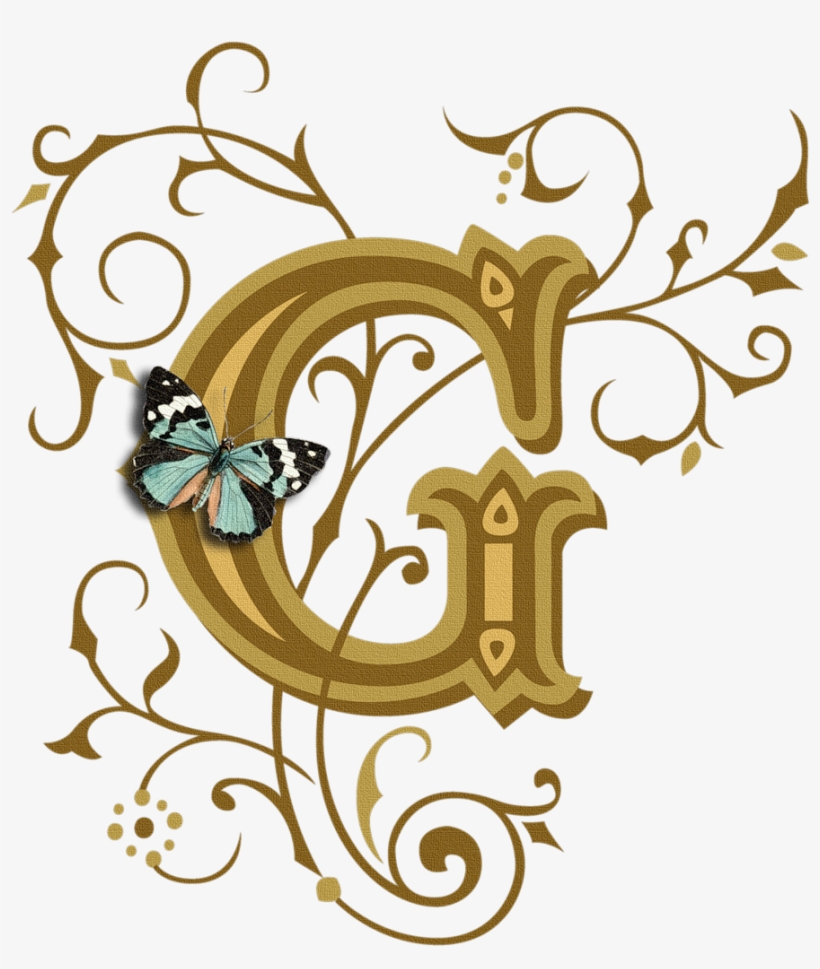 Letter - G - Magpie Curios Butterfly Mug - Beautifully Illustrated, transparent png download
