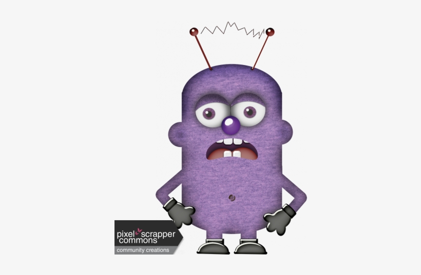 To The Moon Purple Alien - Digital Scrapbooking, transparent png download