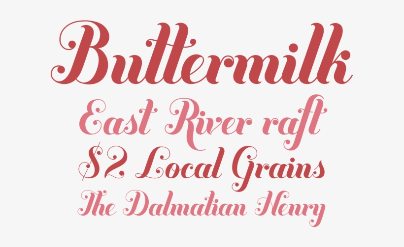 Buttermilk Font Sample - Buttermilk Font Free Download, transparent png download