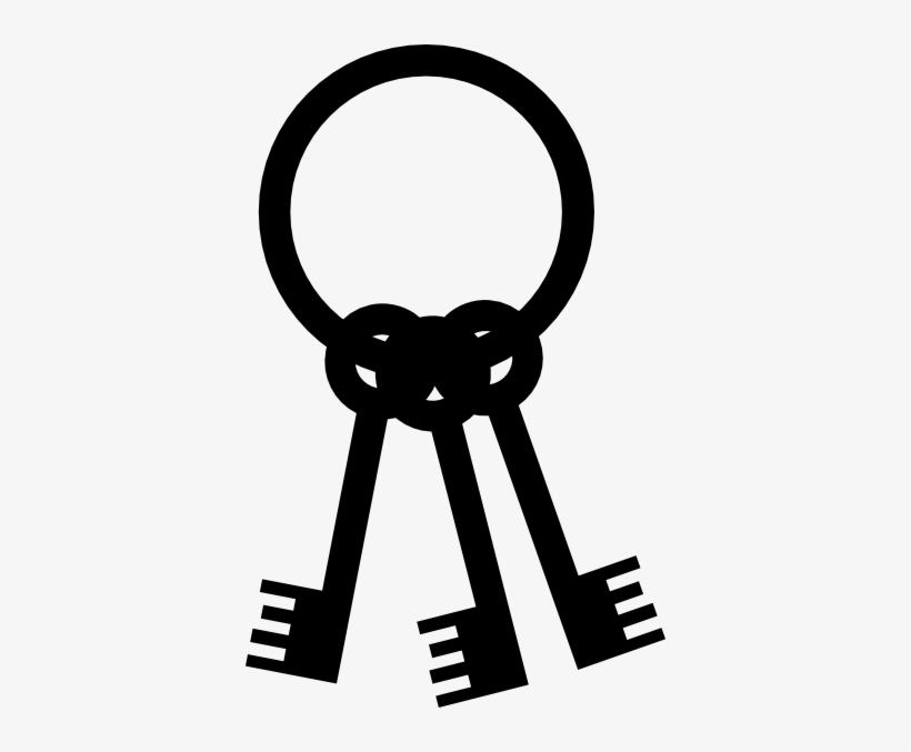Black Keys For Pirate Clip Art At Clker - Key Ring Vector, transparent png download
