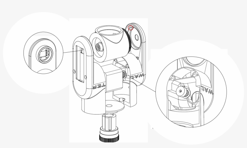 Below, The Magnet In The Middle Of The Wrist's Bearing - Drawing, transparent png download