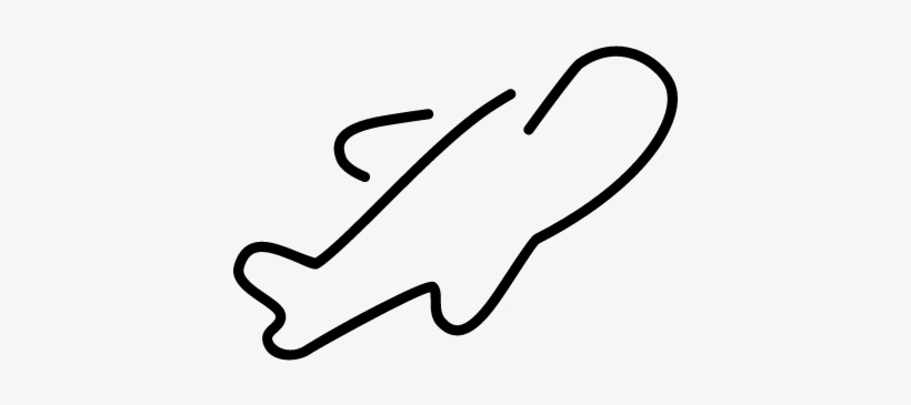 Airplane Ultrathin Outline Vector - Transport, transparent png download