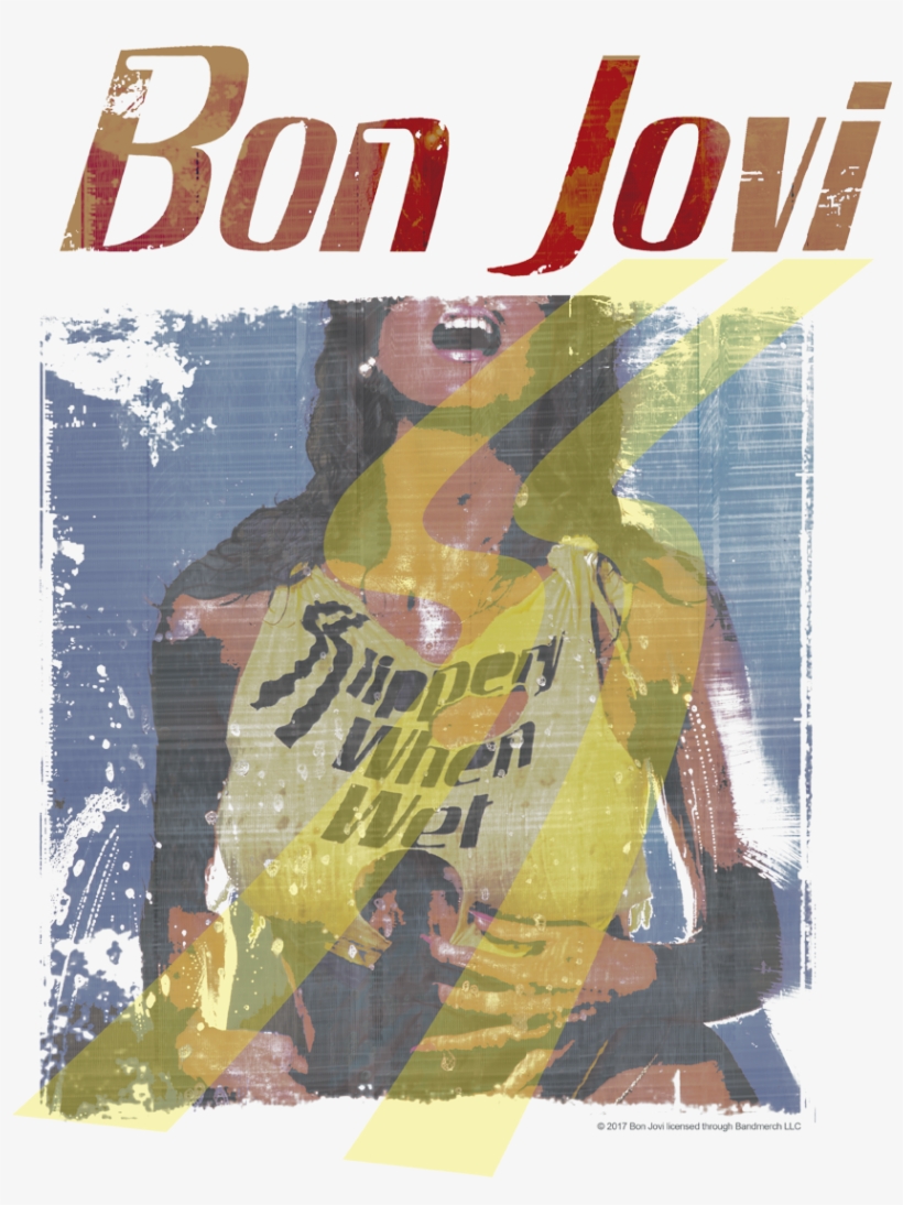 Bon Jovi Slippery When Wet Girl Men's Regular Fit T-shirt - Bon Jovi Slippery When Wet, transparent png download