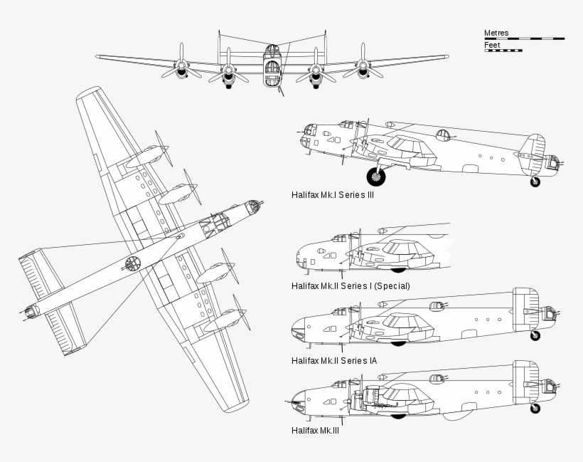 Handley Page Halifax - Handley Page Halifax A7, transparent png download