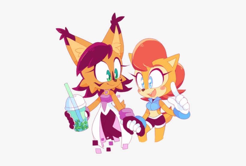 Sally Acorn And Nicole - Nicole The Holo Lynx Fanart, transparent png download