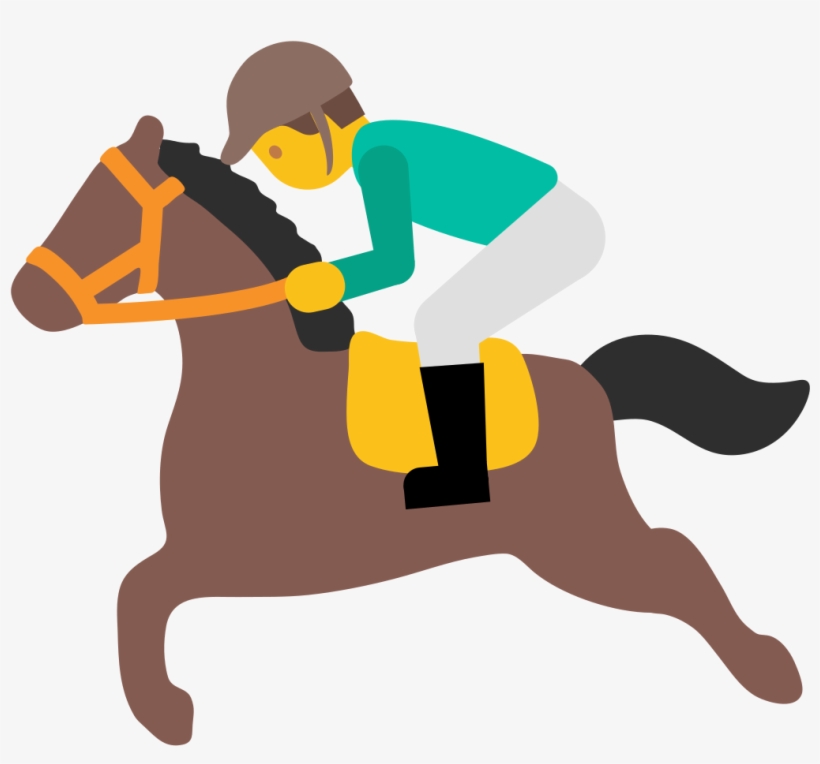 File - Emoji U1f3c7 - Svg - Number Color Horse Race, transparent png download