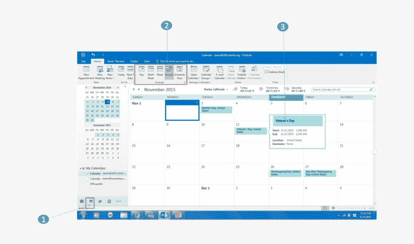 Calendar View In Outlook - Outlook 2016 New Appointment, transparent png download