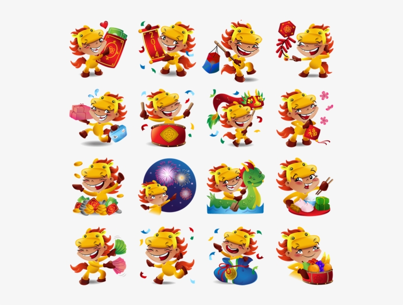 Year Of The Horse Facebook Stickers - New Year Facebook Sticker, transparent png download