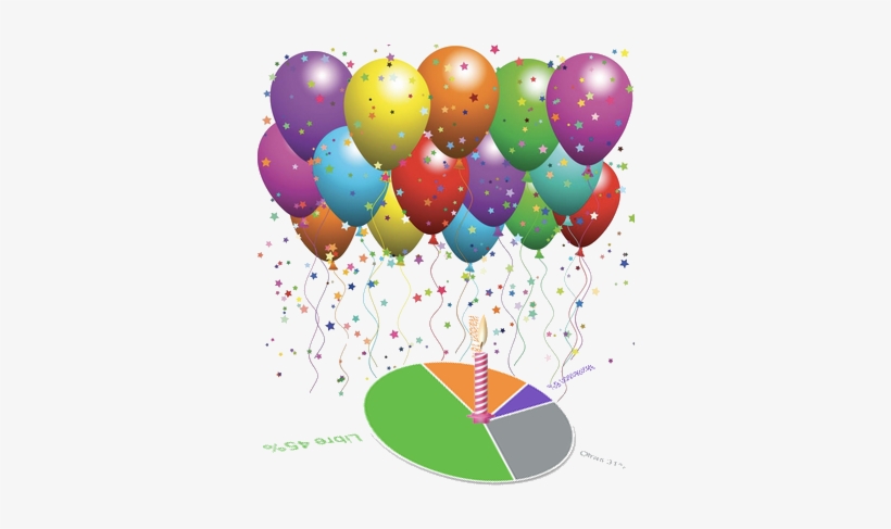 Party Balloons Shower Curtain, transparent png download