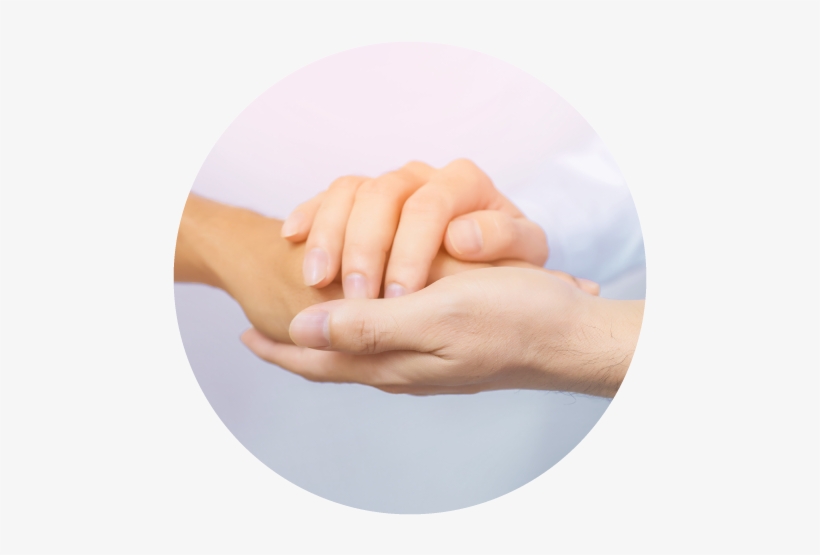 Testimonial From Patient's Husband - Hand Holding Consoling, transparent png download