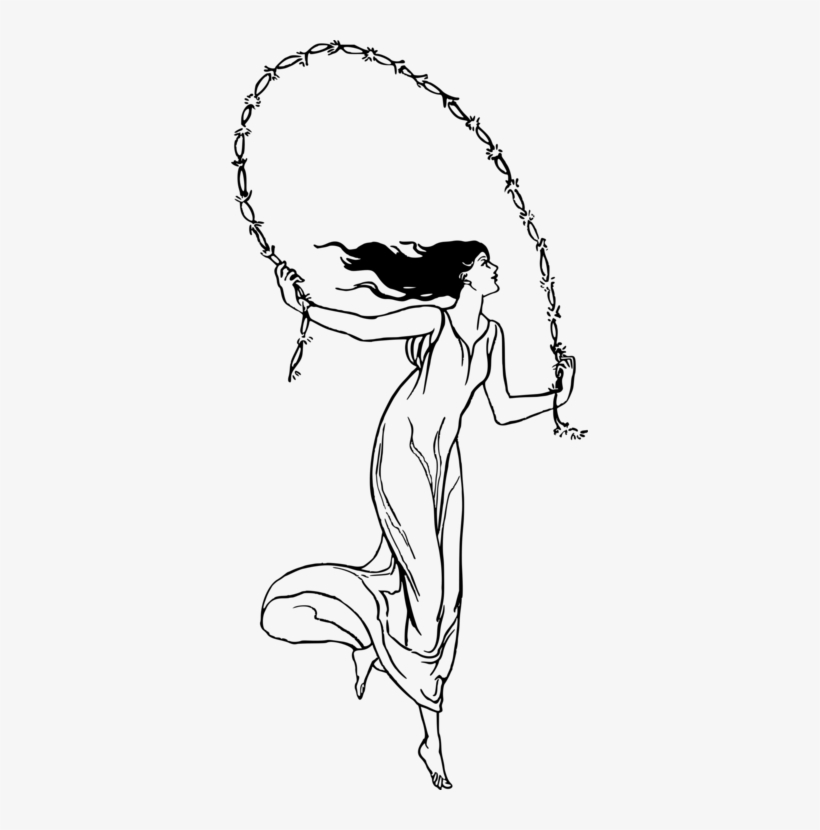 Dance Woman Silhouette Jump Ropes Girl - Dancing Lady, transparent png download